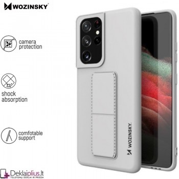 Wozinsky 4in1 švelnaus silikono dėklas - pilkas (Samsung S21 Ultra)